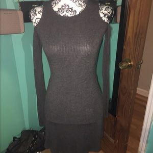 Grey fit and flare dress. Worn once